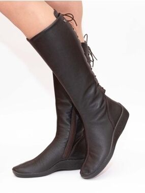 Arcopedico Blak Lace-Up Knee Boots